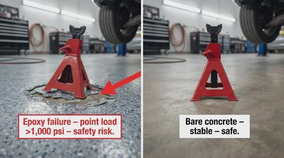 Garage Flooring Under a Jack Stand: That Epoxy Kit Is a Safety Issue — Here's What Works