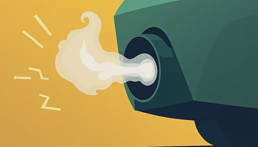 Visual context for white smoke from exhaust