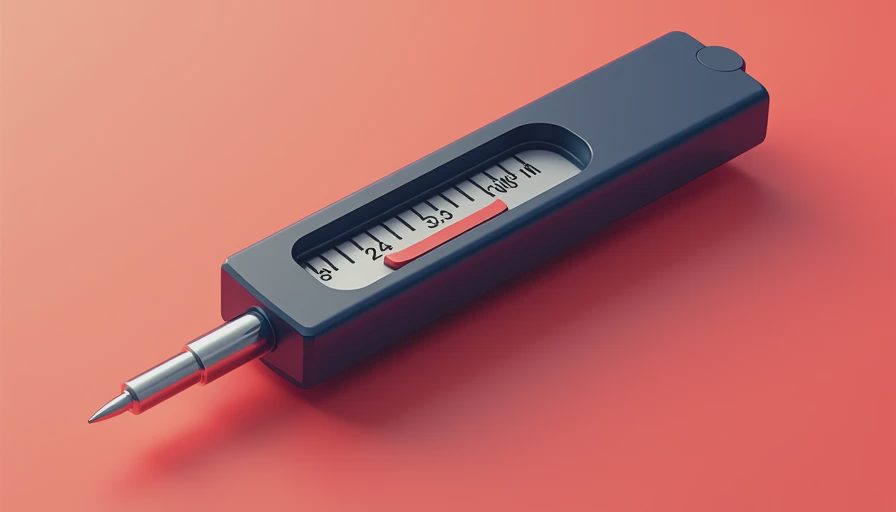 Illustration for tire tread depth gauge